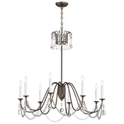 Maxim - 12168CHB/CRY - Eight Light Chandelier - Plumette - Chestnut Bronze