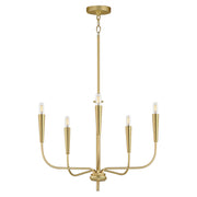 Maxim - 24815SBR - Five Light Chandelier - Vela - Satin Brass