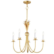 Maxim - 2885GL - Five Light Chandelier - Paloma - Gold Leaf