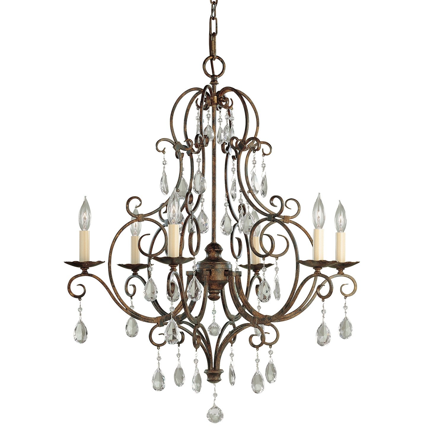 Generation Lighting - F1902/6MBZ - Six Light Chandelier - Chateau - Mocha Bronze