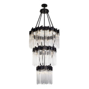 Varaluz - 309C19MBFG - 18 Light Chandelier - Matrix - Matte Black/French Gold