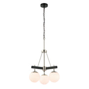 Varaluz - 352C03BLPN - Three Light Chandelier - Allie - Black/Polished Nickel