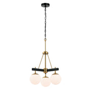 Varaluz - 352C03BLSB - Three Light Chandelier - Allie - Black/Satin Brass