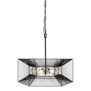 Varaluz - 366P06CB - Six Light Pendant - Arcade - Carbon