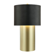 Varaluz - 368T01GOB - One Light Table Lamp - Secret Agent - Painted Gold/Black Leather