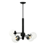Varaluz - 373C05BL - Five Light Chandelier - Mid-Century - Black