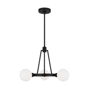 Visual Comfort Studio - 3161603-112 - Three Light Chandelier - Clybourn - Midnight Black