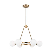 Visual Comfort Studio - 3161606-848 - Six Light Chandelier - Clybourn - Satin Brass