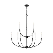 Visual Comfort Studio - 3167109-112 - Nine Light Chandelier - Greenwich - Midnight Black