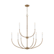 Visual Comfort Studio - 3167109-848 - Nine Light Chandelier - Greenwich - Satin Brass