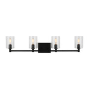 Visual Comfort Studio - 4464204-112 - Four Light Bath Vanity - Fullton - Midnight Black