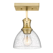 Golden - 3118-1SF BCB-SD - One Light Semi-Flush Mount - Hines - Brushed Champagne Brass