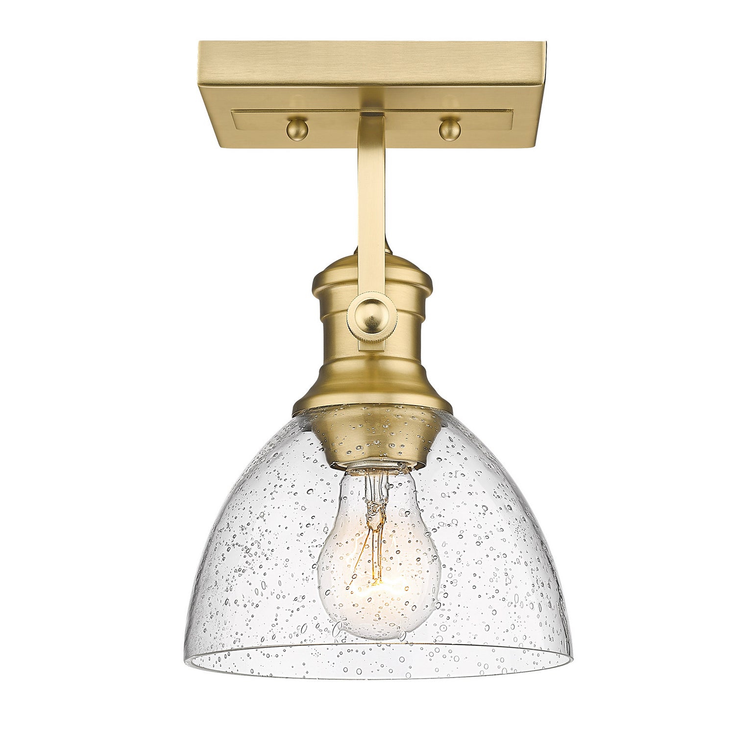 Golden - 3118-1SF BCB-SD - One Light Semi-Flush Mount - Hines - Brushed Champagne Brass