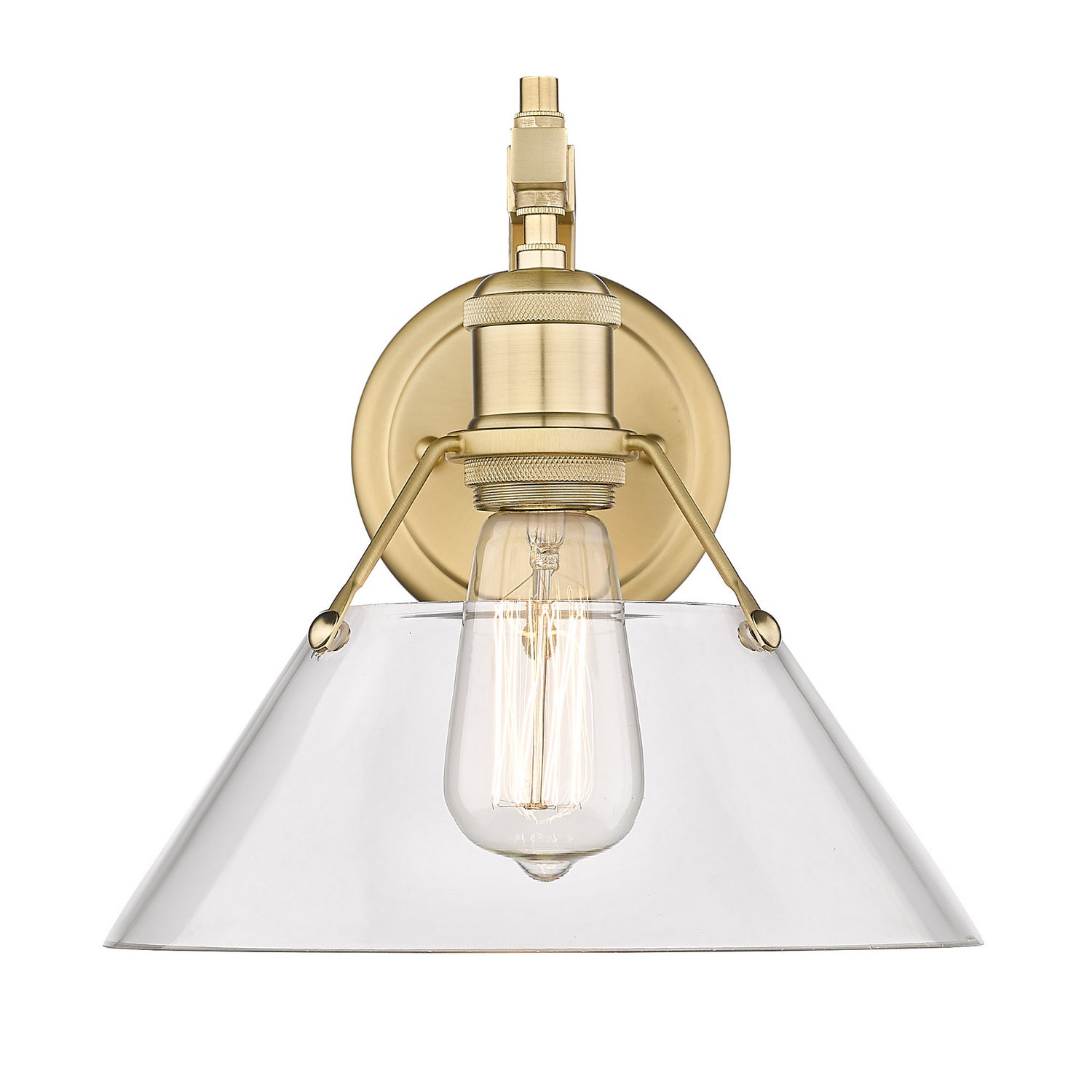 Golden - 3306-1W BCB-CLR - One Light Wall Sconce - Orwell - Brushed Champagne Brass