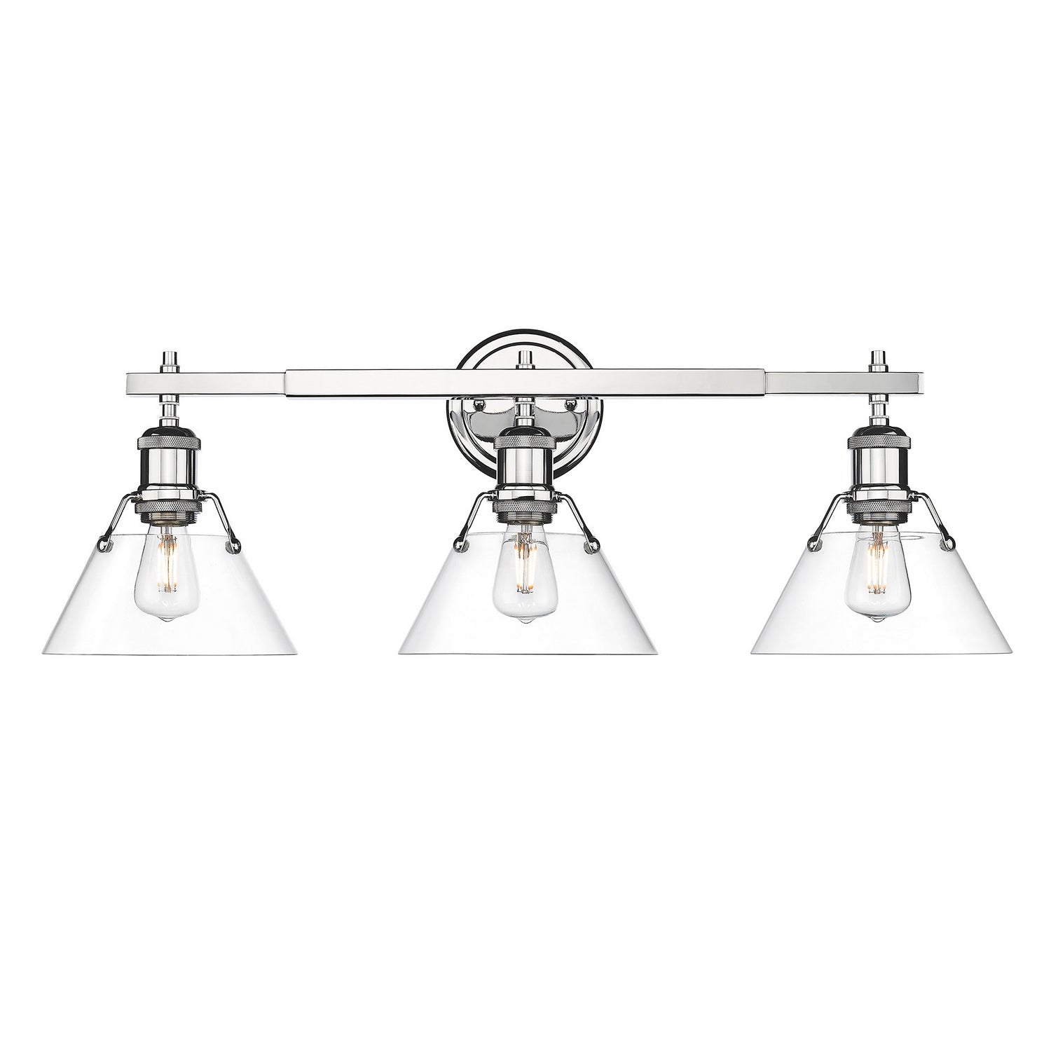 Golden - 3306-BA3 CH-CLR - Three Light Bath Vanity - Orwell - Chrome