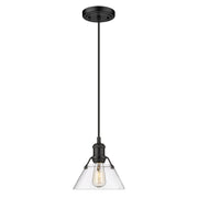 Golden - 3306-S BLK-CLR - One Light Mini Pendant - Orwell - Matte Black