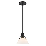 Golden - 3306-S BLK-OP - One Light Mini Pendant - Orwell - Matte Black
