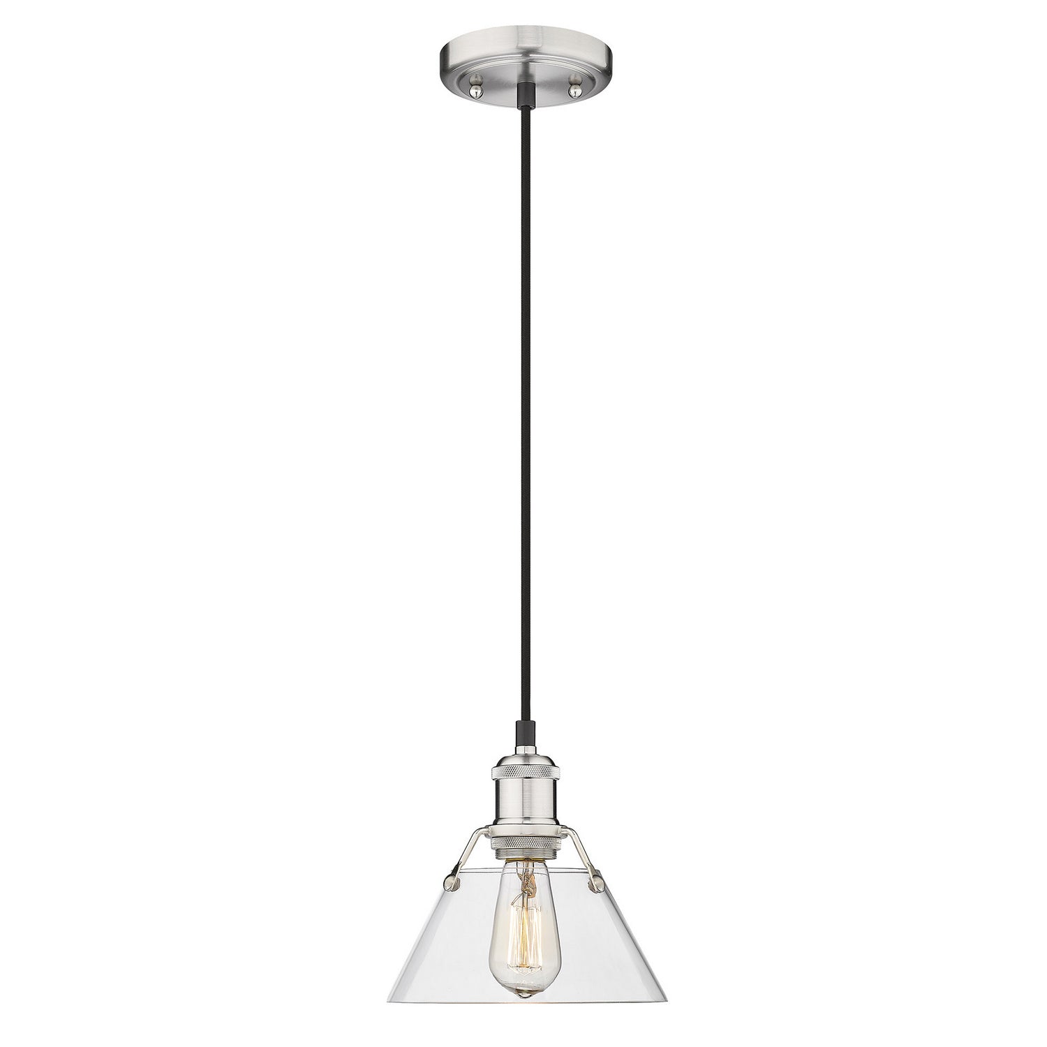 Golden - 3306-S PW-CLR - One Light Mini Pendant - Orwell - Pewter