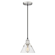 Golden - 3306-S PW-CLR - One Light Mini Pendant - Orwell - Pewter