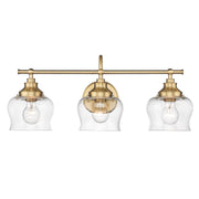 Golden - 3610-BA3 BCB-CLR - Three Light Vanity Light - Daphne - Brushed Champagne Brass