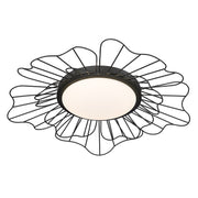 Golden - 9132-FM24 NB-OP - LED Flush Mount - Yasmin - Natural Black