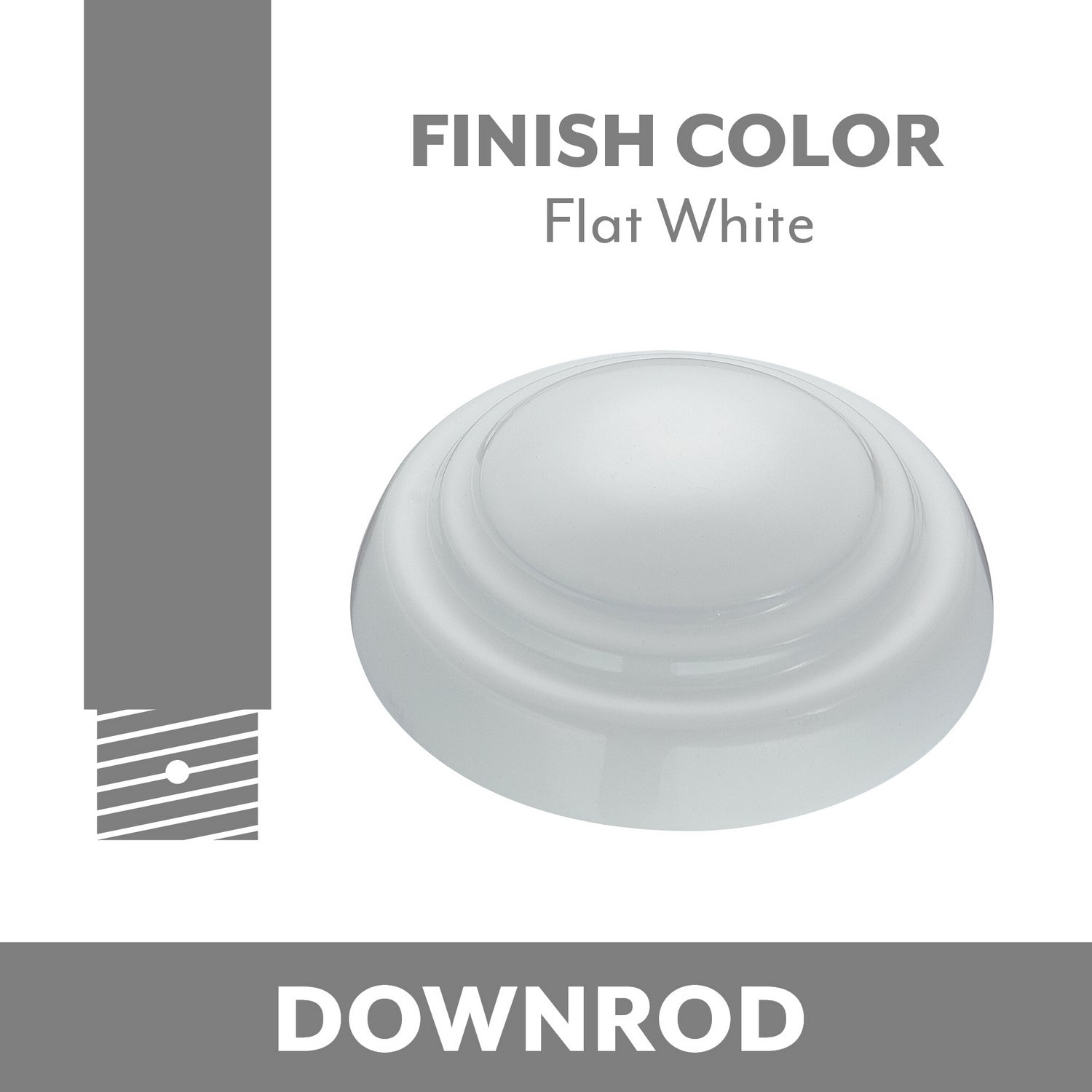 Minka Aire - DR1572-WHF - Ceiling Fan Downrod With Wire And Connector - Pancake - Flat White