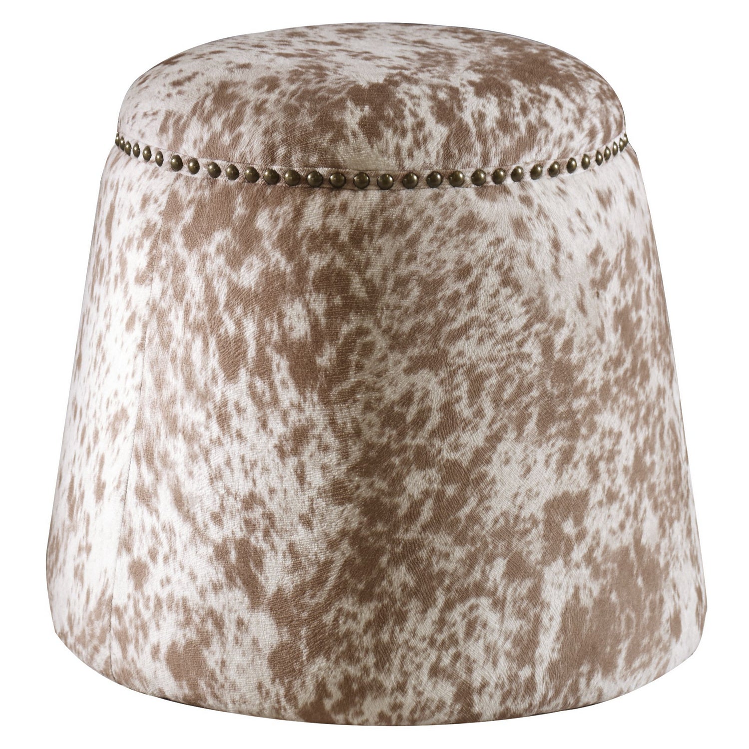 Uttermost - 23725 - Ottoman - Gumdrop - Antique Brass