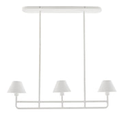 Arteriors - 84074 - Three Light Chandelier - Remy - White Gesso