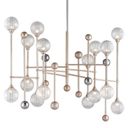 Corbett Lighting - 241-016-SL/PC - 16 Light Linear - Majorette - Silver Leaf W Polished Chrome