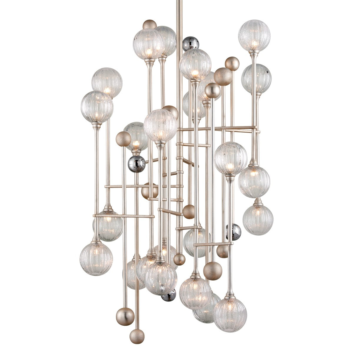 Corbett Lighting - 241-024-SL/PC - 24 Light Chandelier - Majorette - Silver Leaf W Polished Chrome