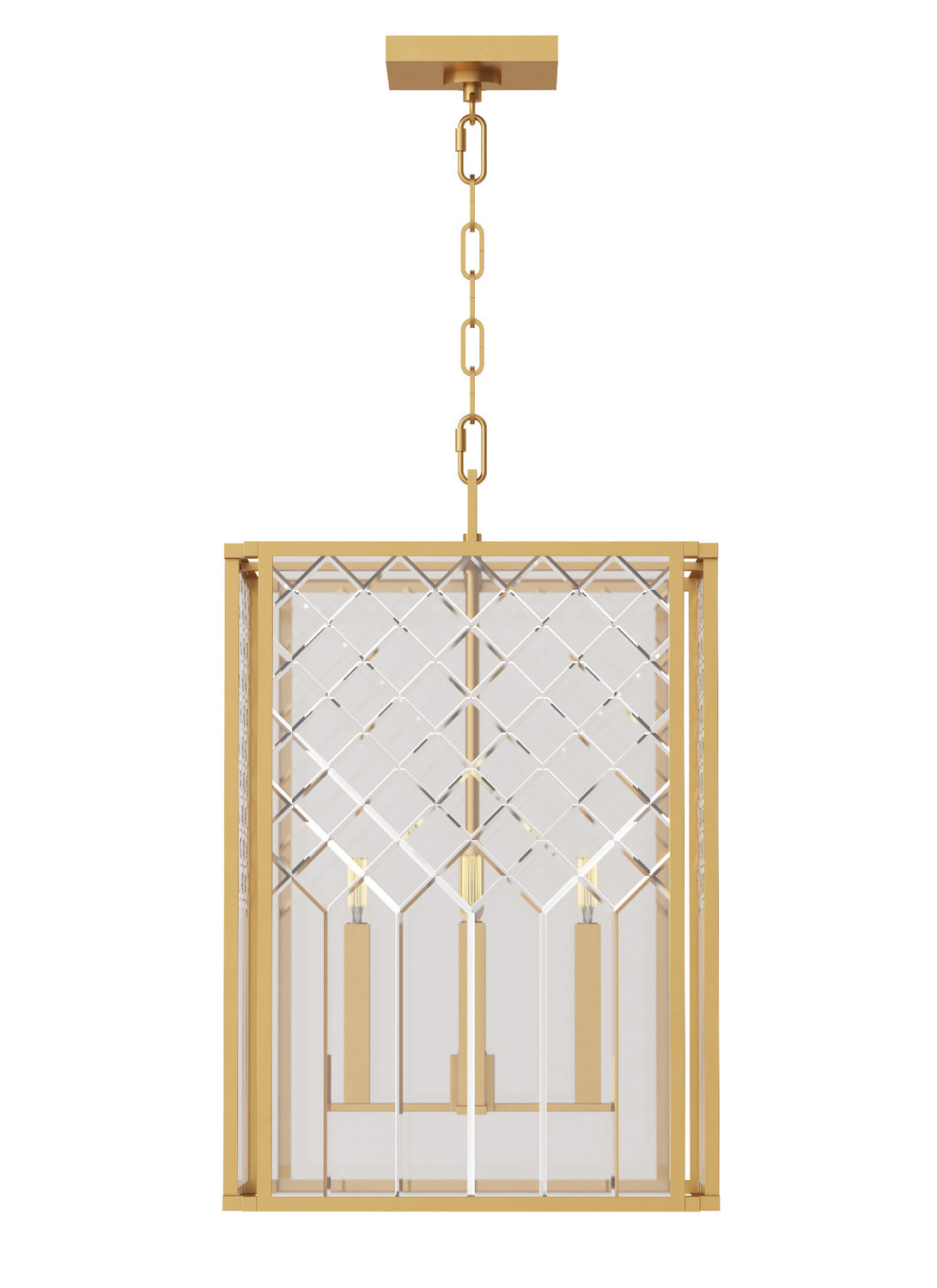 Visual Comfort Studio - AC1144BBS - Four Light Pendant - Erro - Burnished Brass