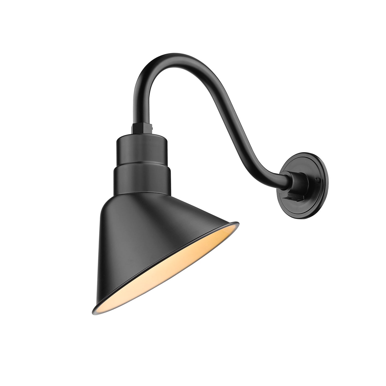 Millennium - UA10-SBL - One Light Angle Shade - R Series - Satin Black