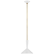 Visual Comfort Signature - ARN 5540WHT/HAB - LED Pendant - Rosetta - Matte White and Hand-Rubbed Antique Brass