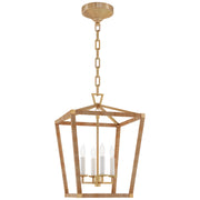 Visual Comfort Signature - CHC 5876AB/NRT - LED Lantern - Darlana Wrapped - Antique-Burnished Brass and Natural Rattan