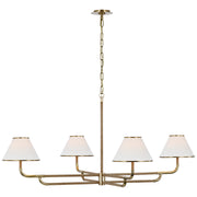 Visual Comfort Signature - MF 5055SB/NO-L - LED Chandelier - Rigby - Soft Brass and Natural Oak