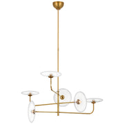 Visual Comfort Signature - S 5692HAB-CG - LED Chandelier - Calvino - Hand-Rubbed Antique Brass