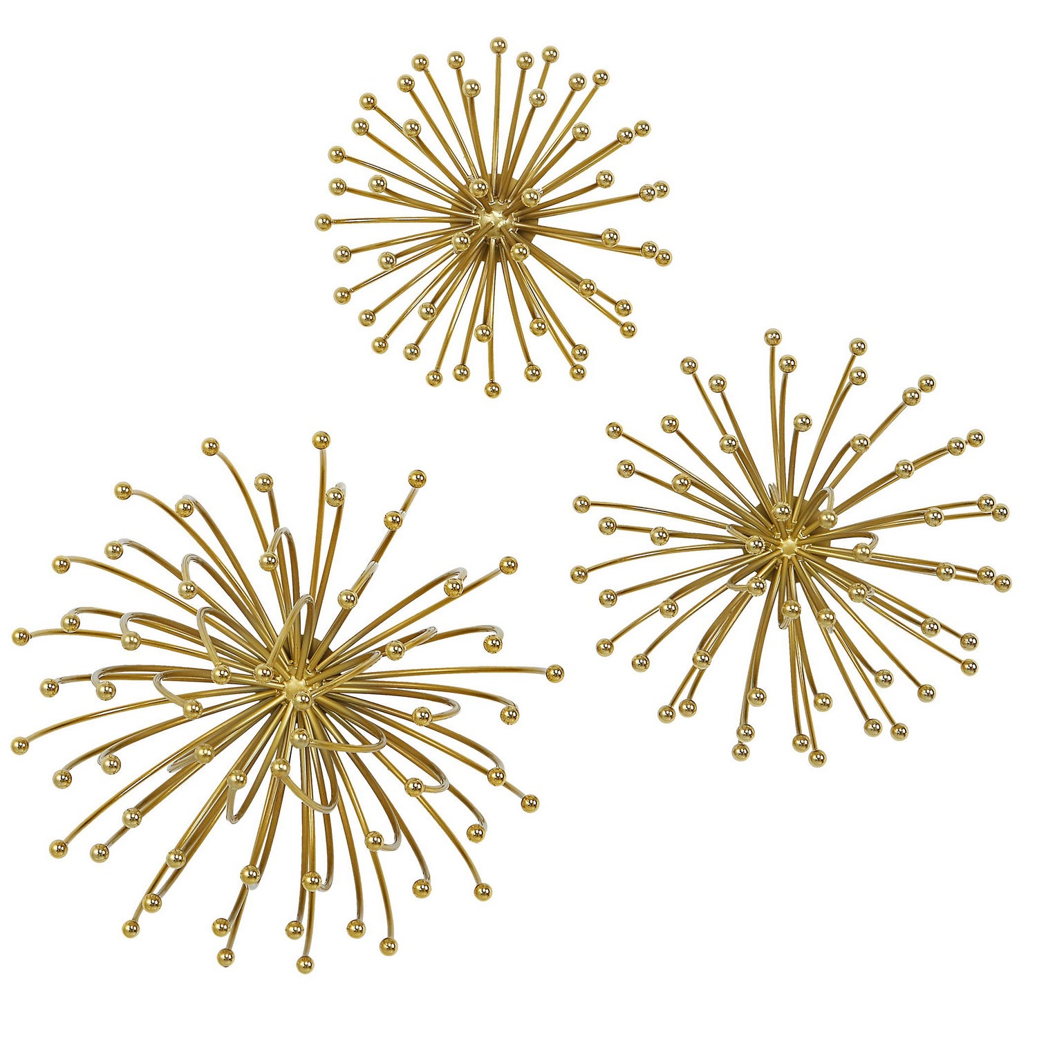 Uttermost - 04337 - Wall Decor, S/3 - Aga - Plated Gold