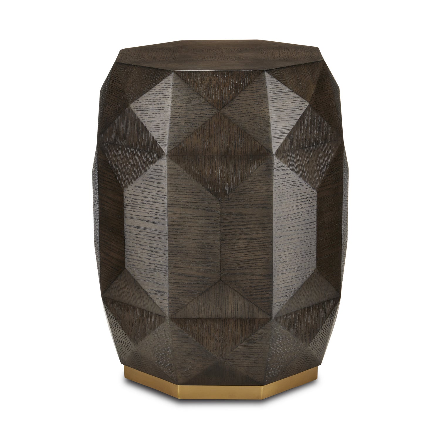 Currey and Company - 3000-0224 - Accent Table - Dove Gray/Polished Brass
