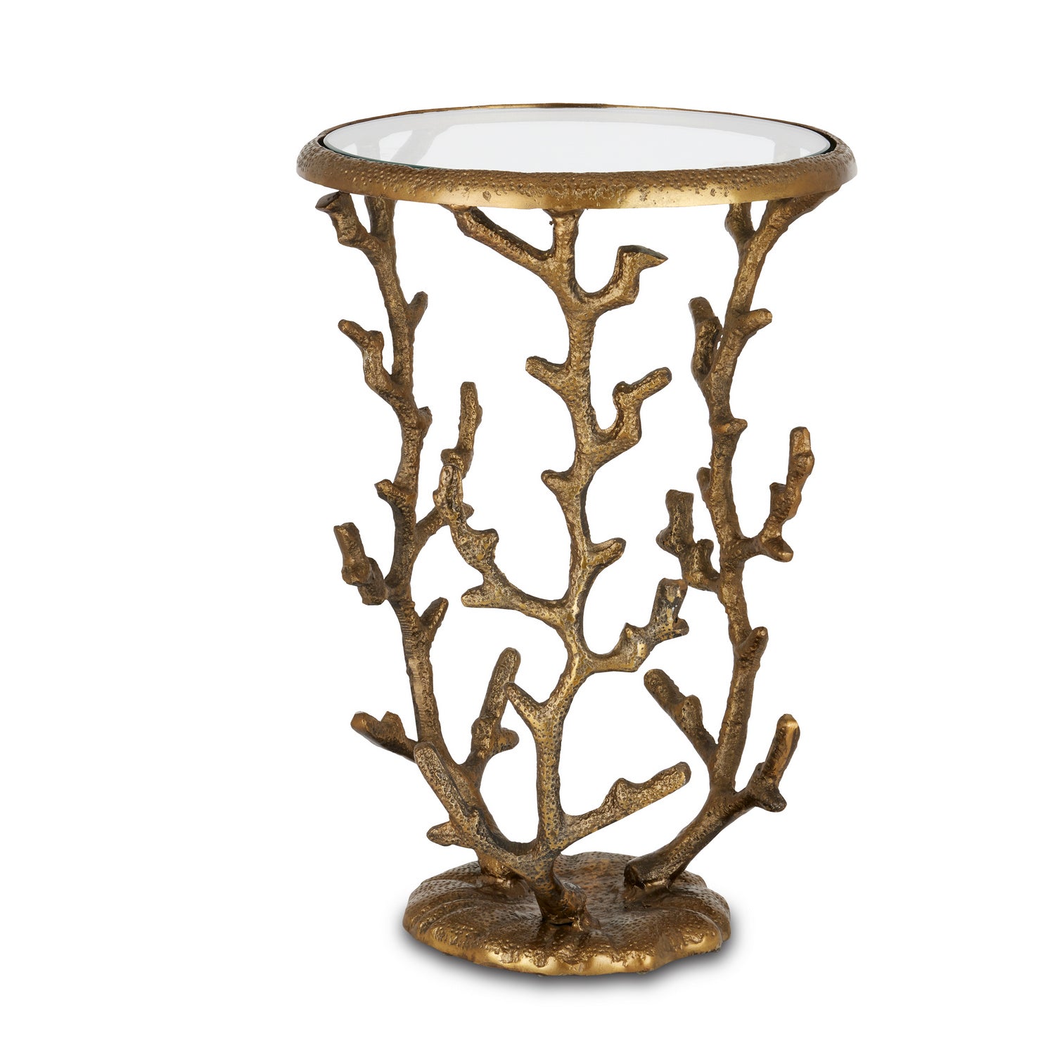 Currey and Company - 4000-0141 - Accent Table - Antique Brass