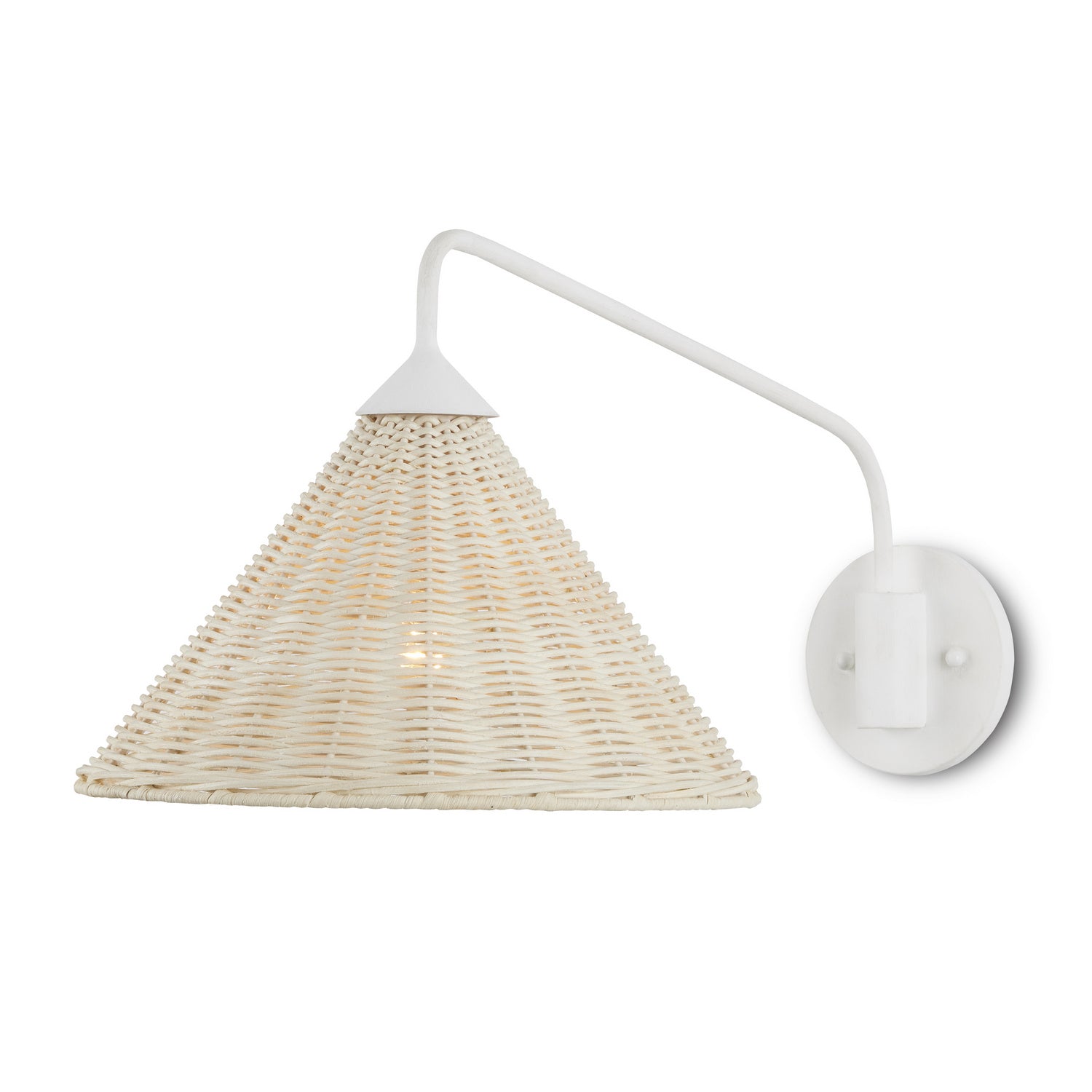 Currey and Company - 5000-0219 - One Light Wall Sconce - White/Bleached Natural