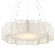 Currey and Company - 9000-0923 - LED Chandelier - White/Contemporary Silver Leaf