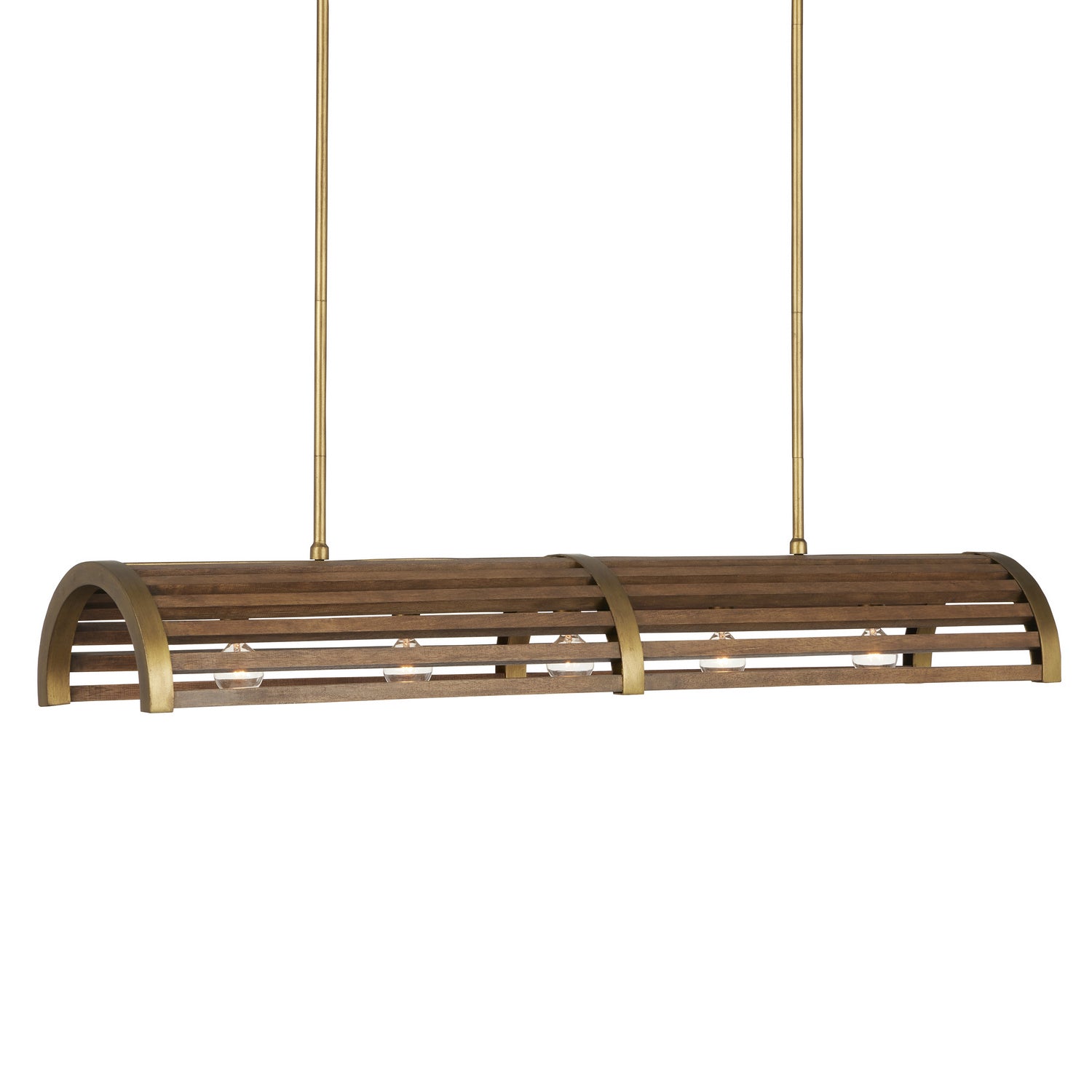 Currey and Company - 9000-0967 - Five Light Chandelier - Chestnut/Brass