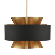 Currey and Company - 9000-0970 - Six Light Chandelier - Brass/Black