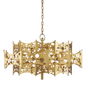 Currey and Company - 9000-0971 - Five Light Chandelier - Contemporary Gold Leaf