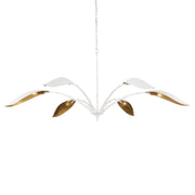 Currey and Company - 9000-0974 - Six Light Chandelier - Gesso White/Contemporary Gold Leaf