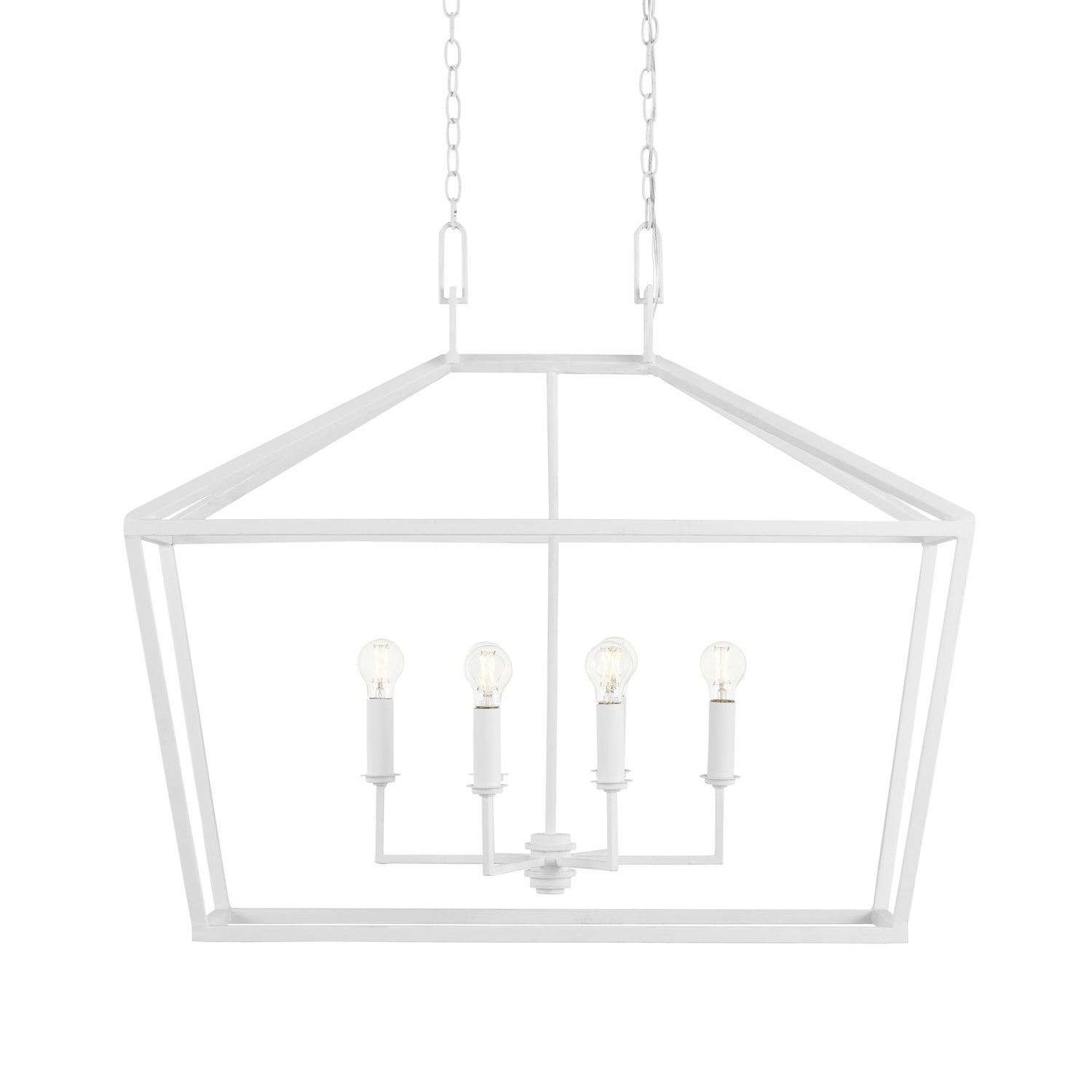 Currey and Company - 9000-0979 - Six Light Chandelier - Gesso White
