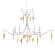 Currey and Company - 9000-0988 - Five Light Chandelier - Crushed Shell/Natural/Vanilla