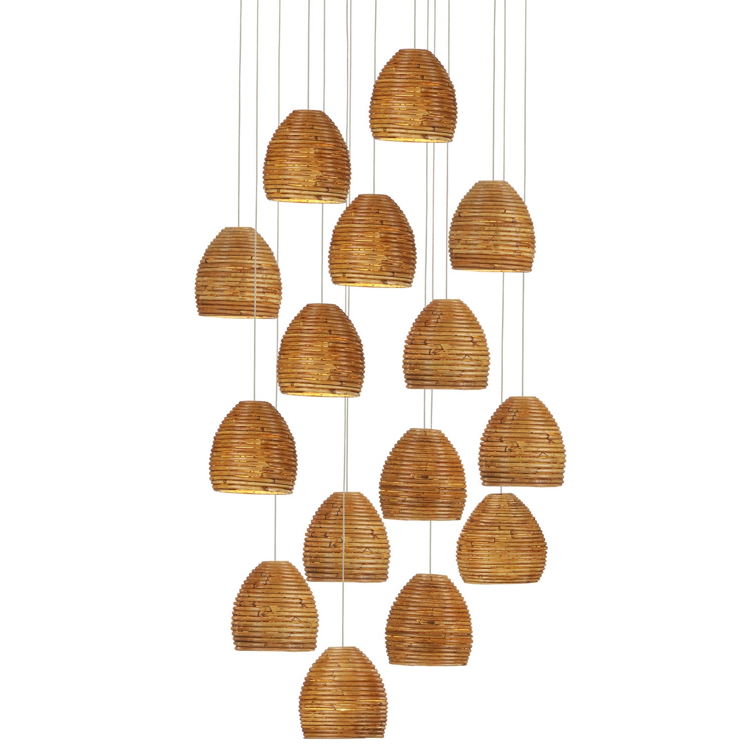 Currey and Company - 9000-1001 - 15 Light Pendant - Natural