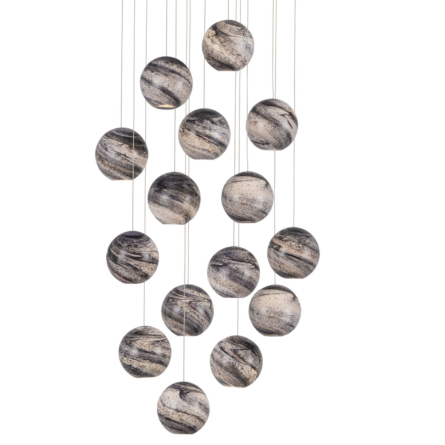 Currey and Company - 9000-1008 - 15 Light Pendant - Earth with Speckles