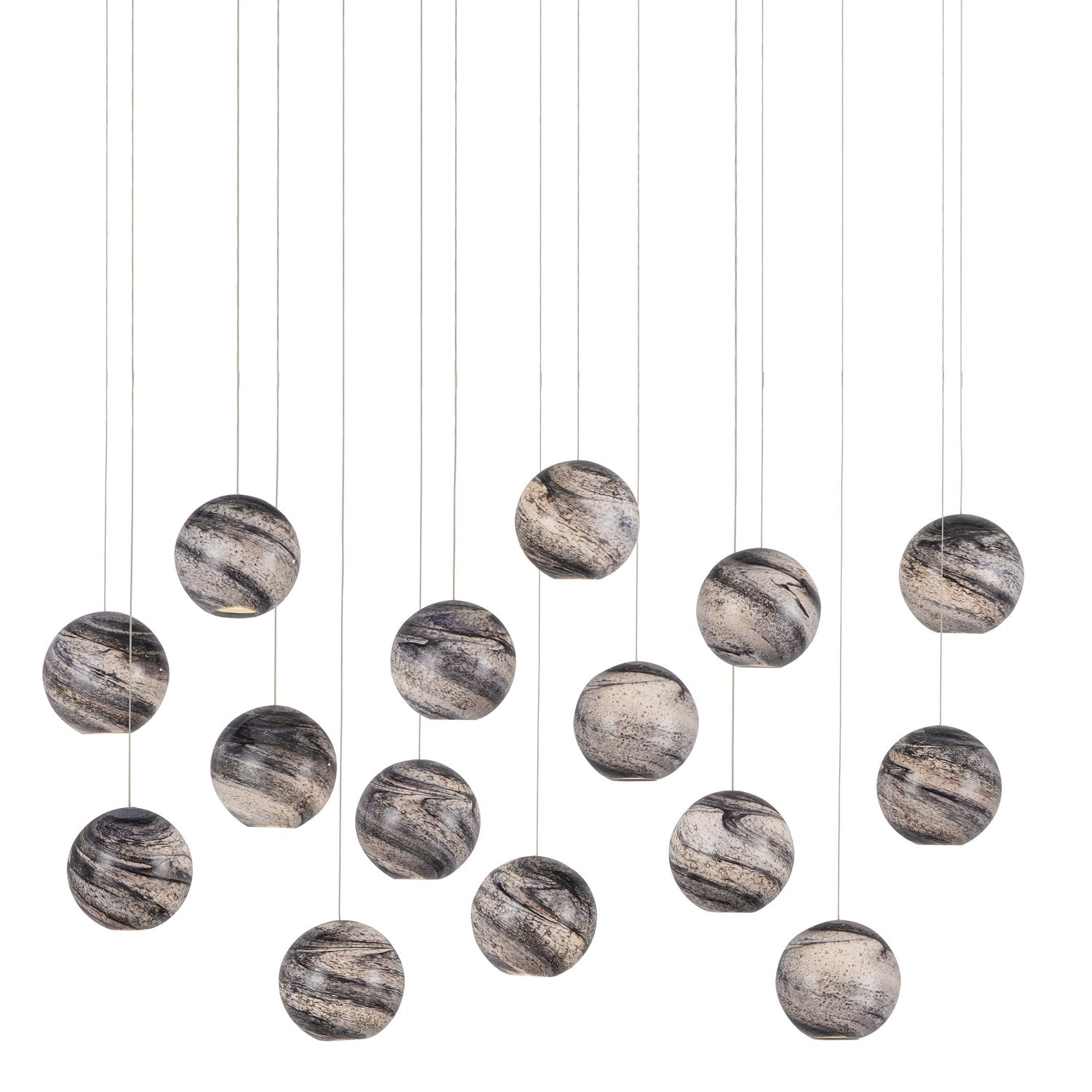 Currey and Company - 9000-1009 - 15 Light Pendant - Earth with Speckles